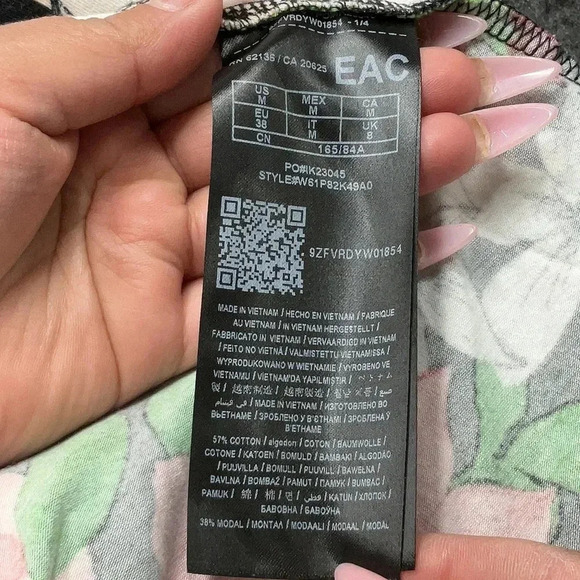 Guess Bella Floral Peplum Boat Neck Open Back Top Blouse Size Medium M - Picture 4 of 5